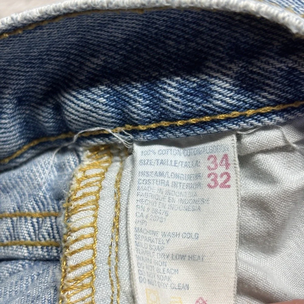 Vintage 90's Tommy Hilfiger Jeans Mens 34x32 Fits 31x30 Denim Big Flag‎ Patch
